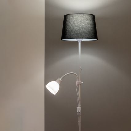 Brilagi - Stojacia lampa CERIA 2v1 1xE27/100W/230V + 1xE14/25W biela/čierna