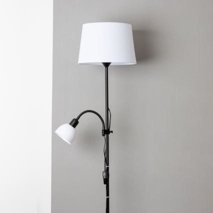 Brilagi - Stojacia lampa CERIA 2v1 1xE27/100W/230V + 1xE14/25W čierna/biela