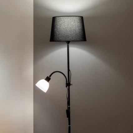Brilagi - Stojacia lampa CERIA 2v1 1xE27/100W/230V + 1xE14/25W čierna