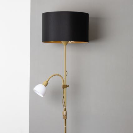 Brilagi - Stojacia lampa CERIA 2v1 1xE27/100W/230V + 1xE14/25W zlatá/čierna