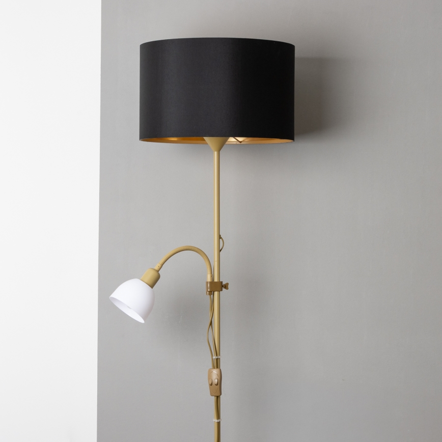 Brilagi - Stojacia lampa CERIA 2v1 1xE27/100W/230V + 1xE14/25W zlatá/čierna
