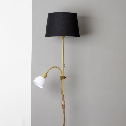 Brilagi - Stojacia lampa CERIA 2v1 1xE27/100W/230V + 1xE14/25W zlatá/čierna