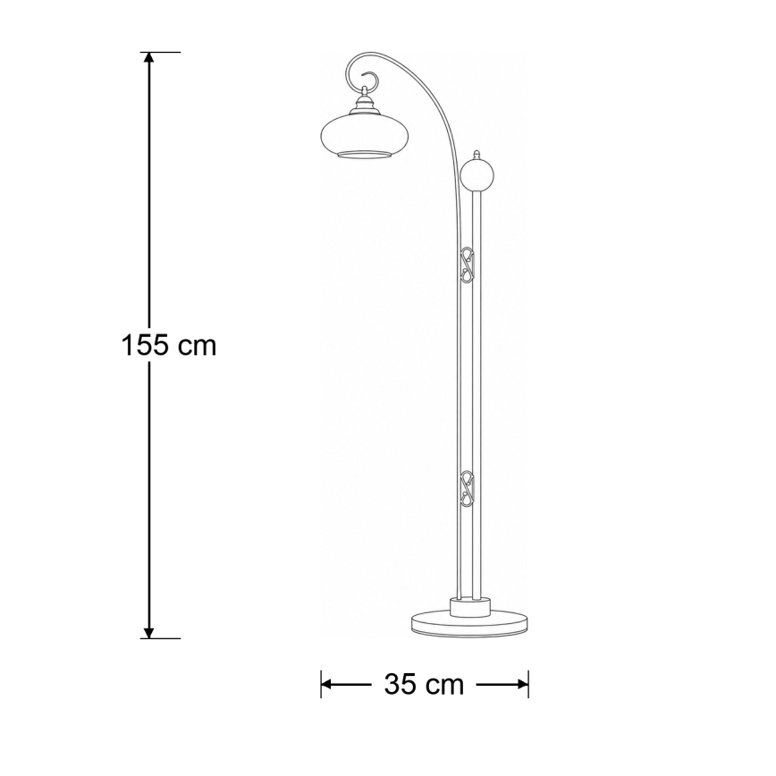 Brilagi - Stojacia lampa MOLLERO 1xE27/15W/230V bronz/patina
