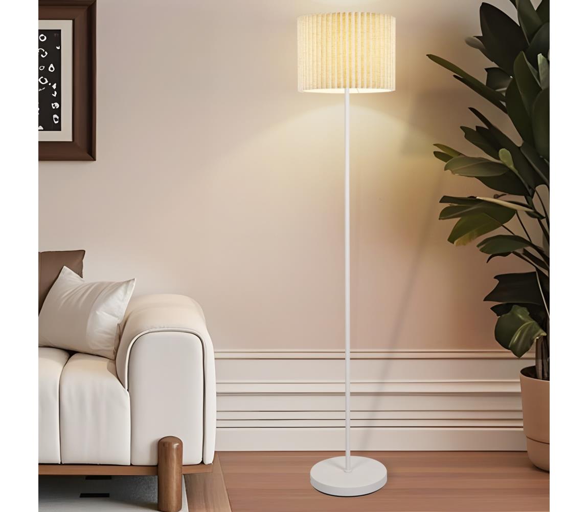Brilagi - Stojacia lampa NORDIC WAVE 1xE27/15W/230V ľan/biela BRI397