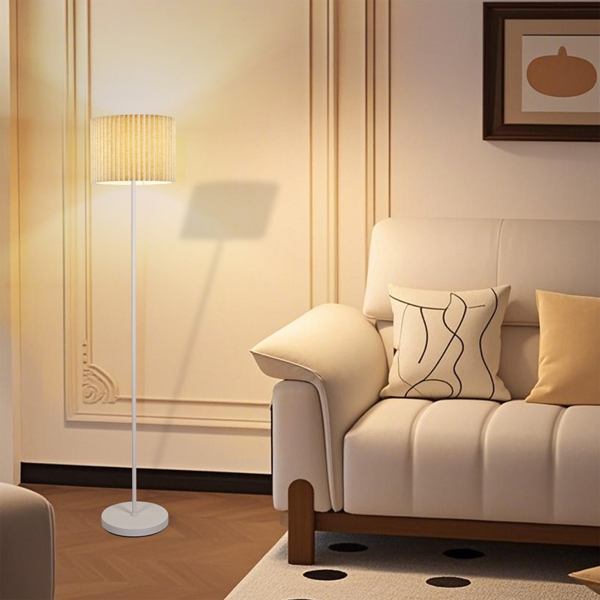 Brilagi - Stojacia lampa NORDIC WAVE 1xE27/15W/230V ľan/biela