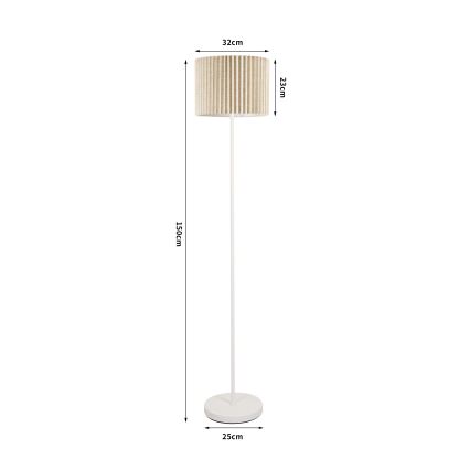 Brilagi - Stojacia lampa NORDIC WAVE 1xE27/15W/230V ľan/biela
