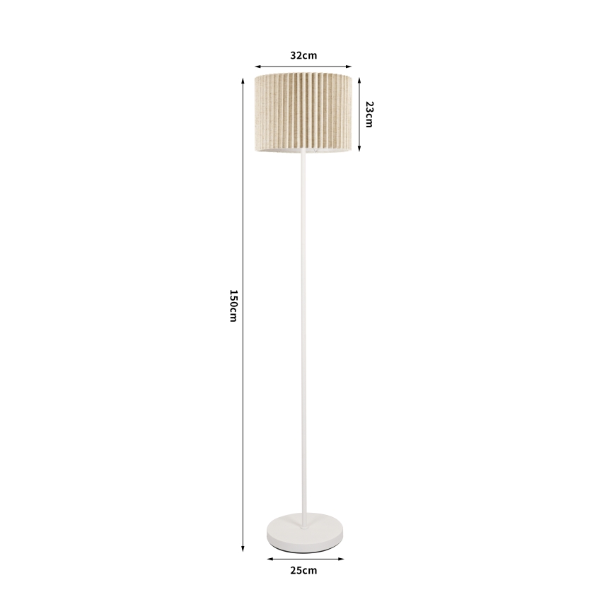 Brilagi - Stojacia lampa NORDIC WAVE 1xE27/15W/230V ľan/biela