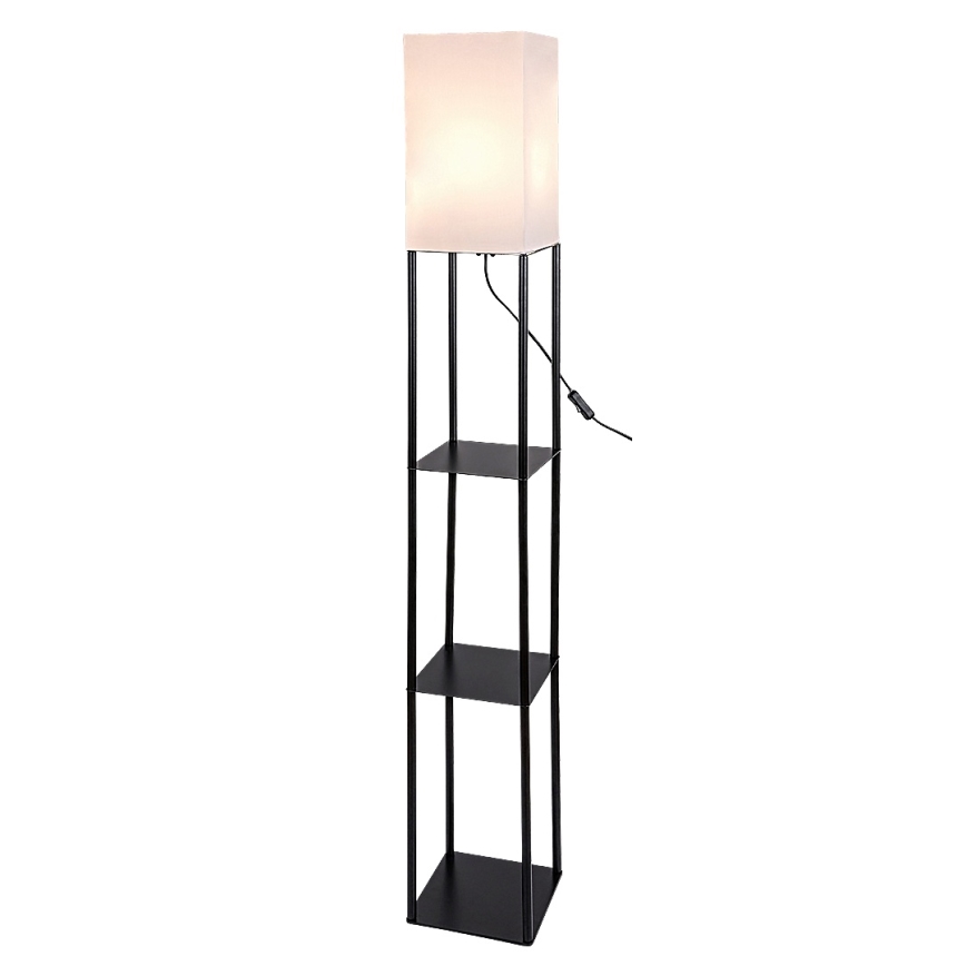 Brilagi - Stojacia lampa s policami GRADUS 1xE27/40W/230V 150 cm čierna/biela