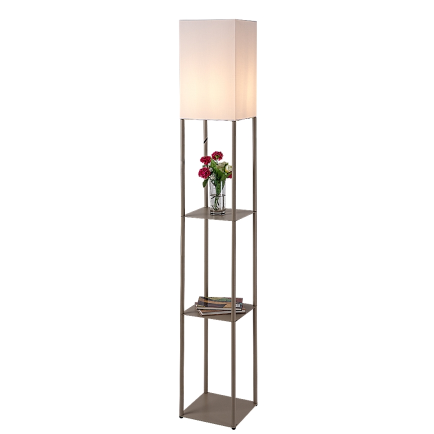Brilagi - Stojacia lampa s policami GRADUS 1xE27/40W/230V 150 cm šedá/béžová