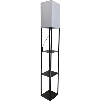 Brilagi - Stojacia lampa s poličkami GRADUS 1xE27/40W/230V čierna/biela
