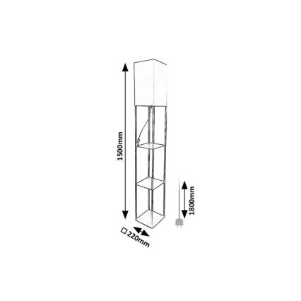 Brilagi - Stojacia lampa s poličkami GRADUS 1xE27/40W/230V čierna/biela