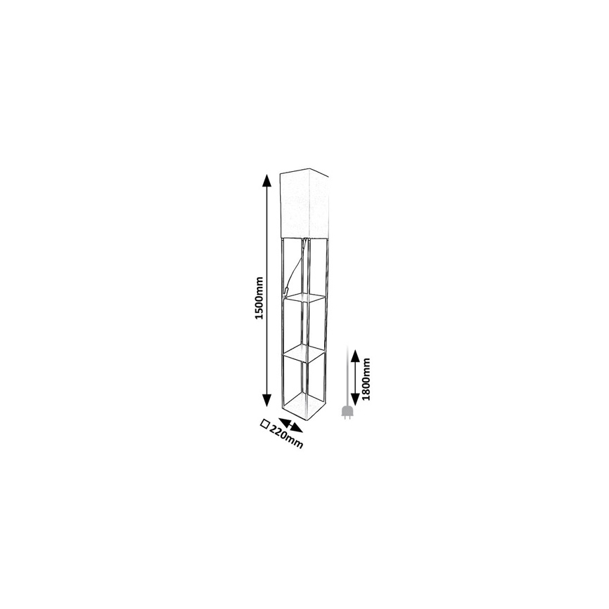 Brilagi - Stojacia lampa s poličkami GRADUS 1xE27/40W/230V čierna/biela