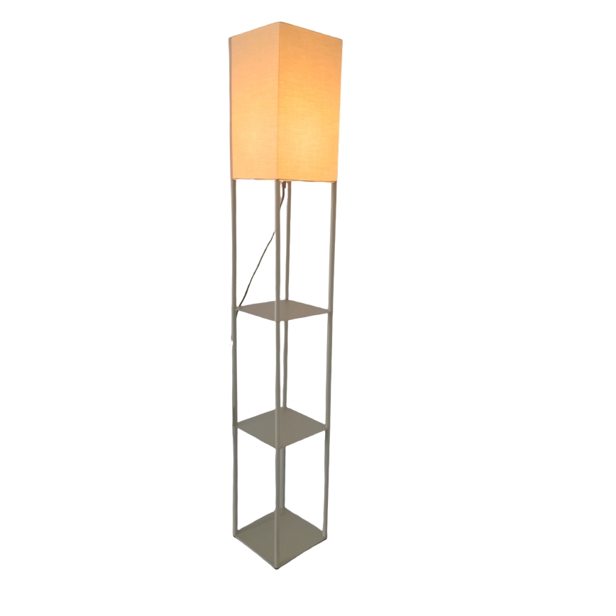 Brilagi - Stojacia lampa s poličkami GRADUS 1xE27/40W/230V sivá/béžová