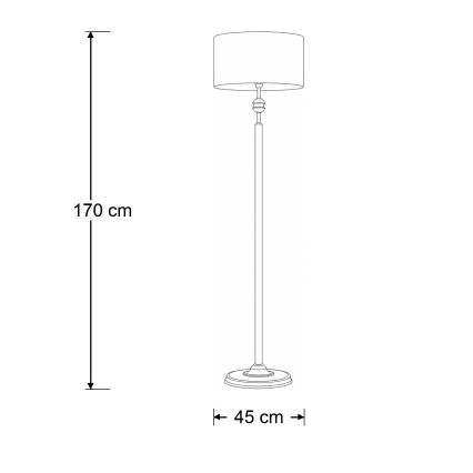 Brilagi - Stojacia lampa SAPHIRE 1xE27/15W/230V krémová/zlatá/patina