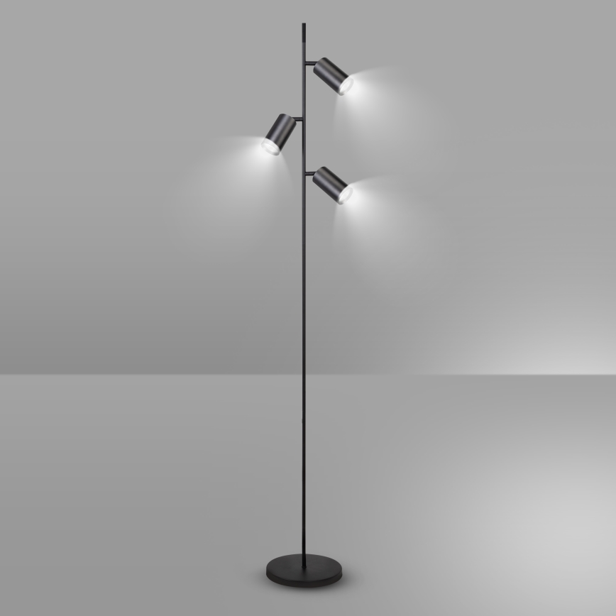 Brilagi - Stojacia lampa SELE 3xGU10/30W/230V čierna