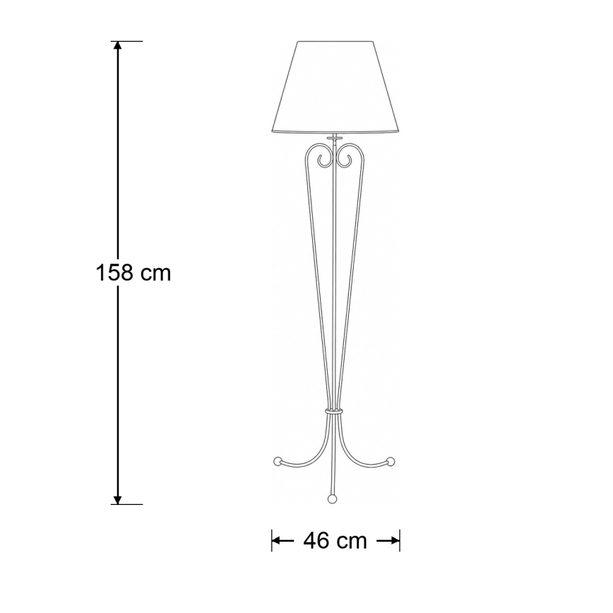 Brilagi - Stojacia lampa SONIA 1xE27/15W/230V krémová/patina