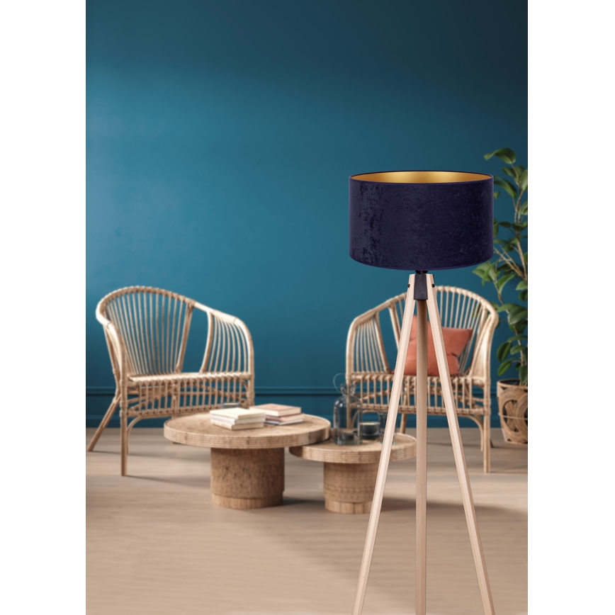 Brilagi - Stojacia lampa VELVET 1xE27/60W/230V béžová/modrá