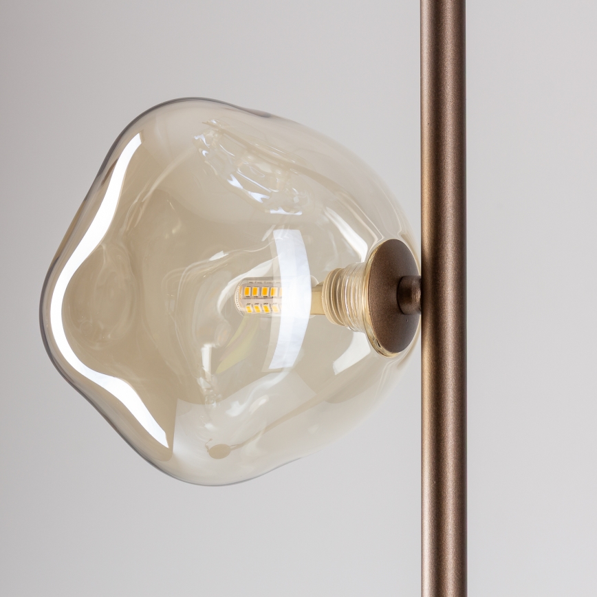 Brilagi - Stojacia lampa VULCANO 3xG9/8W/230V bronzová/dymová béžová