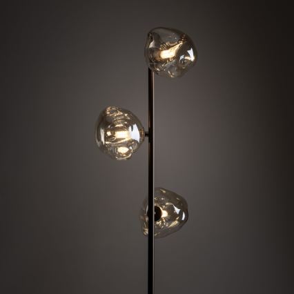 Brilagi - Stojacia lampa VULCANO 3xG9/8W/230V bronzová/dymová béžová