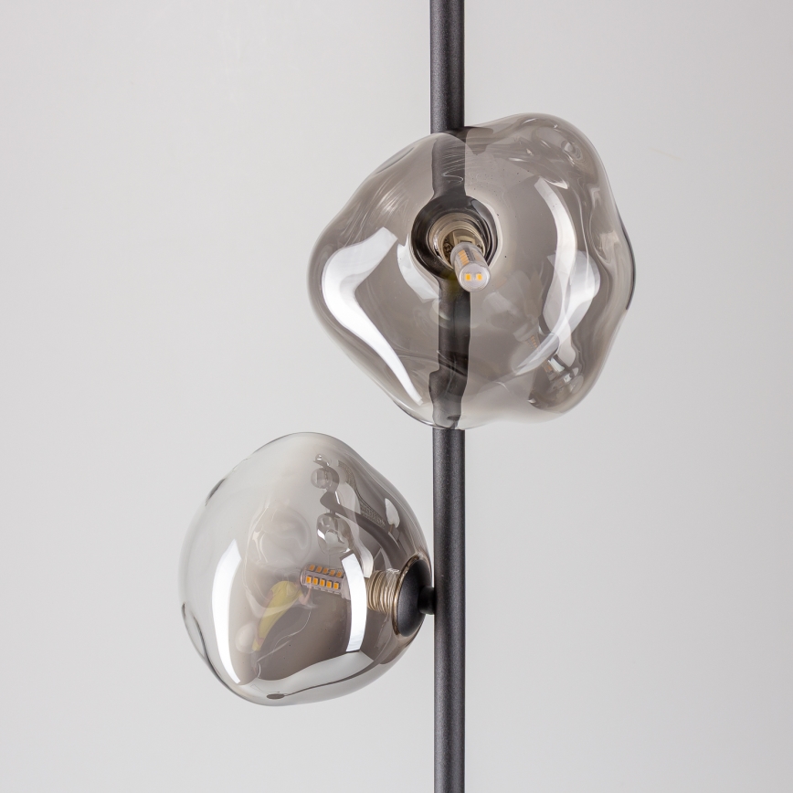 Brilagi - Stojacia lampa VULCANO 3xG9/8W/230V čierna/dymová čierna