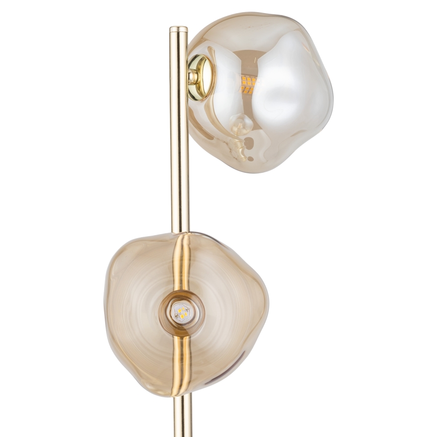 Brilagi - Stojacia lampa VULCANO 3xG9/8W/230V zlatá/dymová béžová