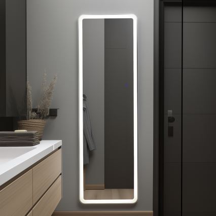 Brilagi - Stojacie zrkadlo ELEGANZA LED/42W/230V 160x50 cm IP44 CRI 90 stmievateľné + CCT