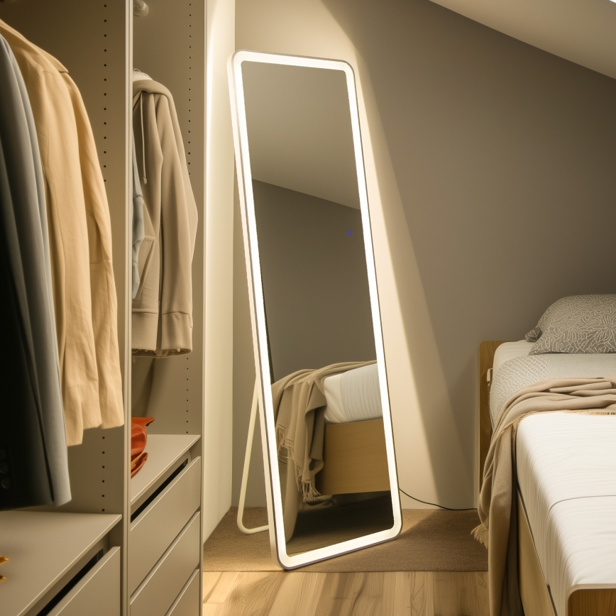 Brilagi - Stojacie zrkadlo ELEGANZA LED/42W/230V 160x50 cm IP44 CRI 90 stmievateľné + CCT