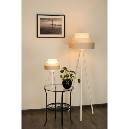 Brilagi - Stolná lampa ALASKA LUNETA 1xE27/15W/230V šedá/krémová