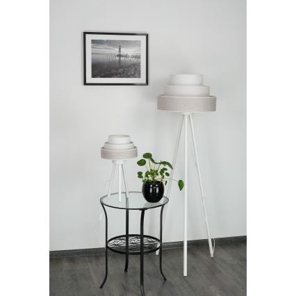 Brilagi - Stolná lampa ALASKA LUNETA 1xE27/15W/230V šedá/krémová