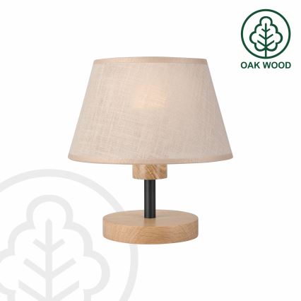 Brilagi - Stolná lampa ANTHONY 1xE27/60W/230V dub/béžová