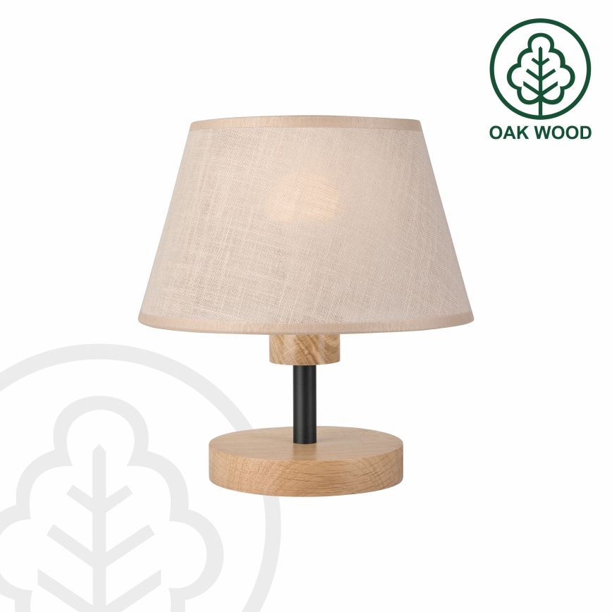 Brilagi - Stolná lampa ANTHONY 1xE27/60W/230V dub/béžová