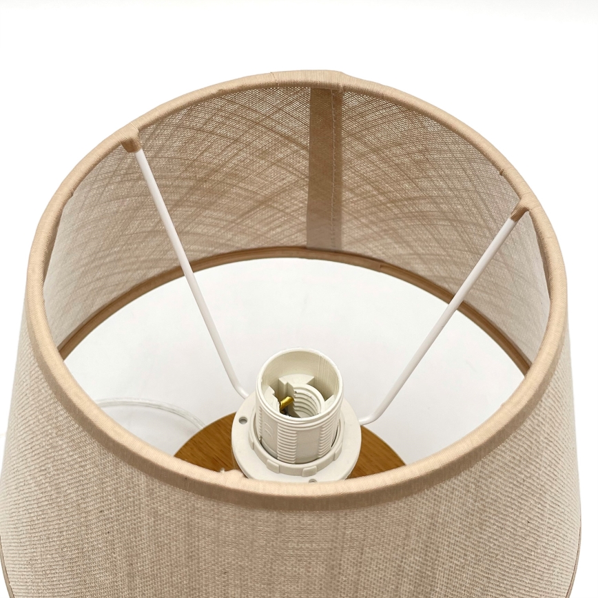 Brilagi - Stolná lampa ANTHONY 1xE27/60W/230V dub/béžová
