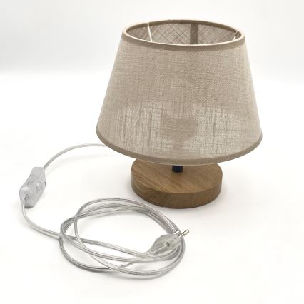 Brilagi - Stolná lampa ANTHONY 1xE27/60W/230V dub/béžová