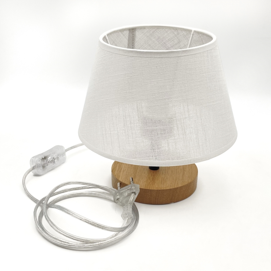Brilagi - Stolná lampa ANTHONY 1xE27/60W/230V dub/biela