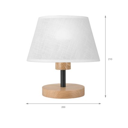 Brilagi - Stolná lampa ANTHONY 1xE27/60W/230V dub/biela