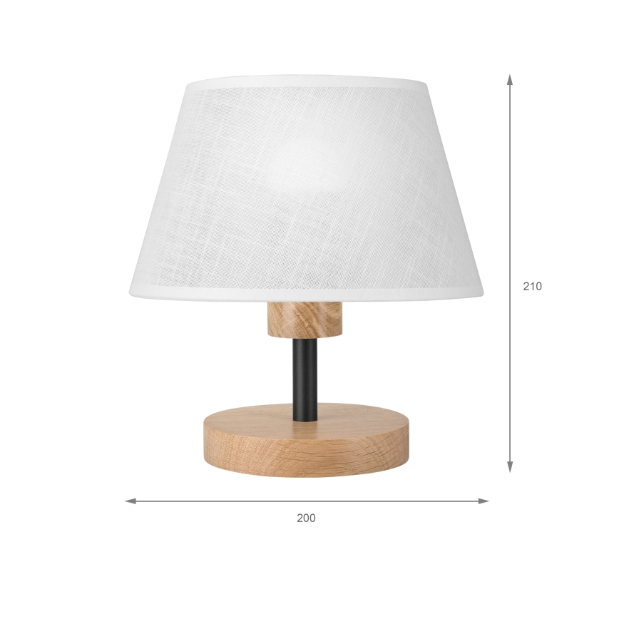 Brilagi - Stolná lampa ANTHONY 1xE27/60W/230V dub/biela