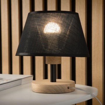 Brilagi - Stolná lampa ANTHONY 1xE27/60W/230V dub/čierna