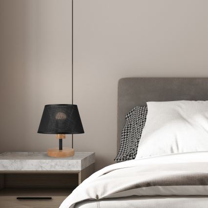 Brilagi - Stolná lampa ANTHONY 1xE27/60W/230V dub/čierna