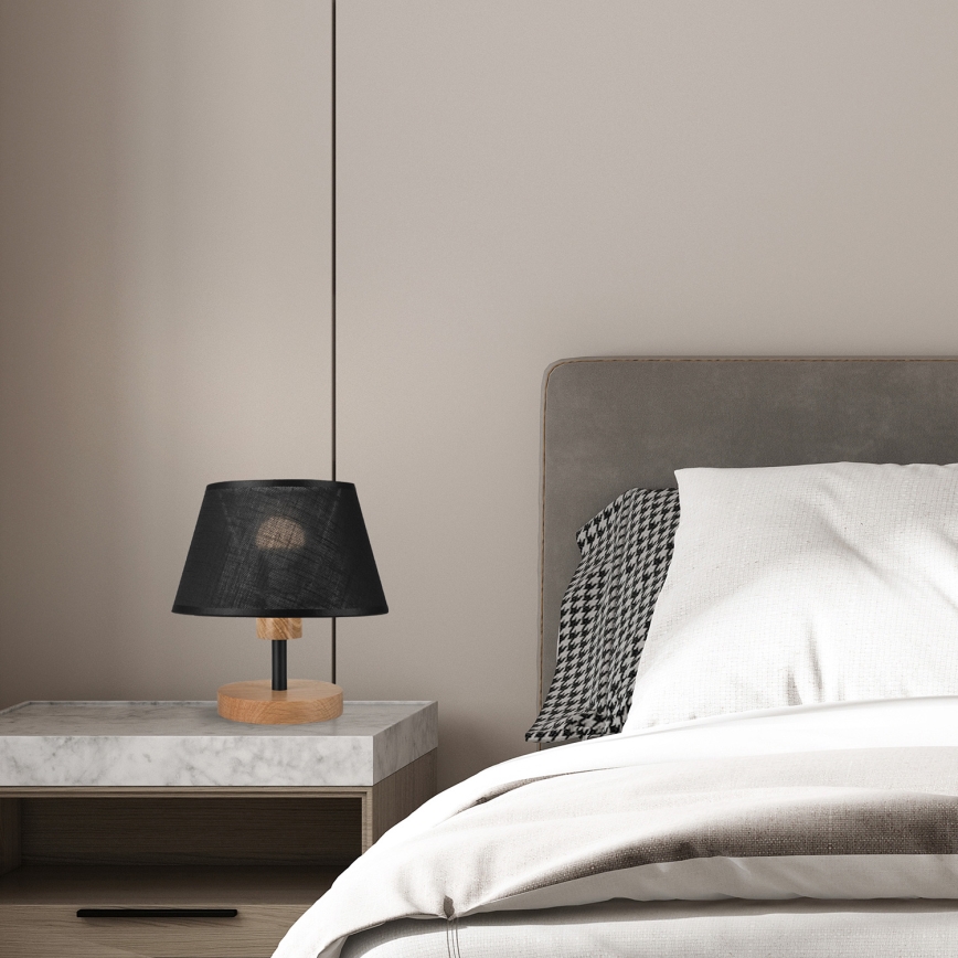 Brilagi - Stolná lampa ANTHONY 1xE27/60W/230V dub/čierna