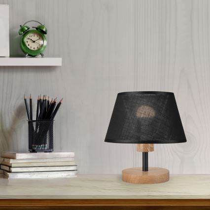 Brilagi - Stolná lampa ANTHONY 1xE27/60W/230V dub/čierna