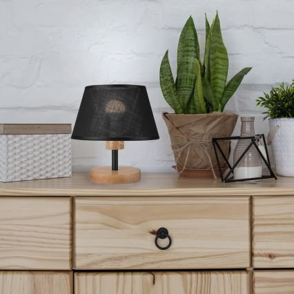Brilagi - Stolná lampa ANTHONY 1xE27/60W/230V dub/čierna