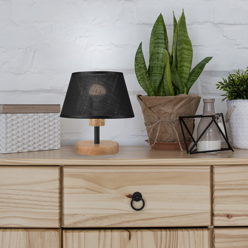 Brilagi - Stolná lampa ANTHONY 1xE27/60W/230V dub/čierna