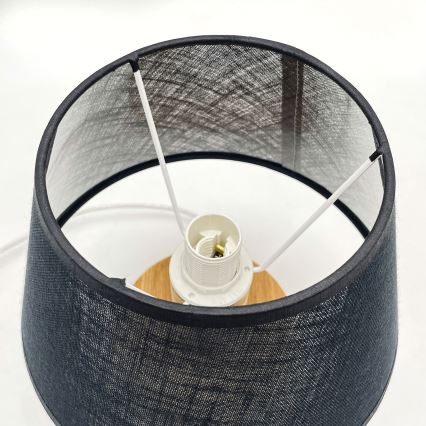 Brilagi - Stolná lampa ANTHONY 1xE27/60W/230V dub/čierna