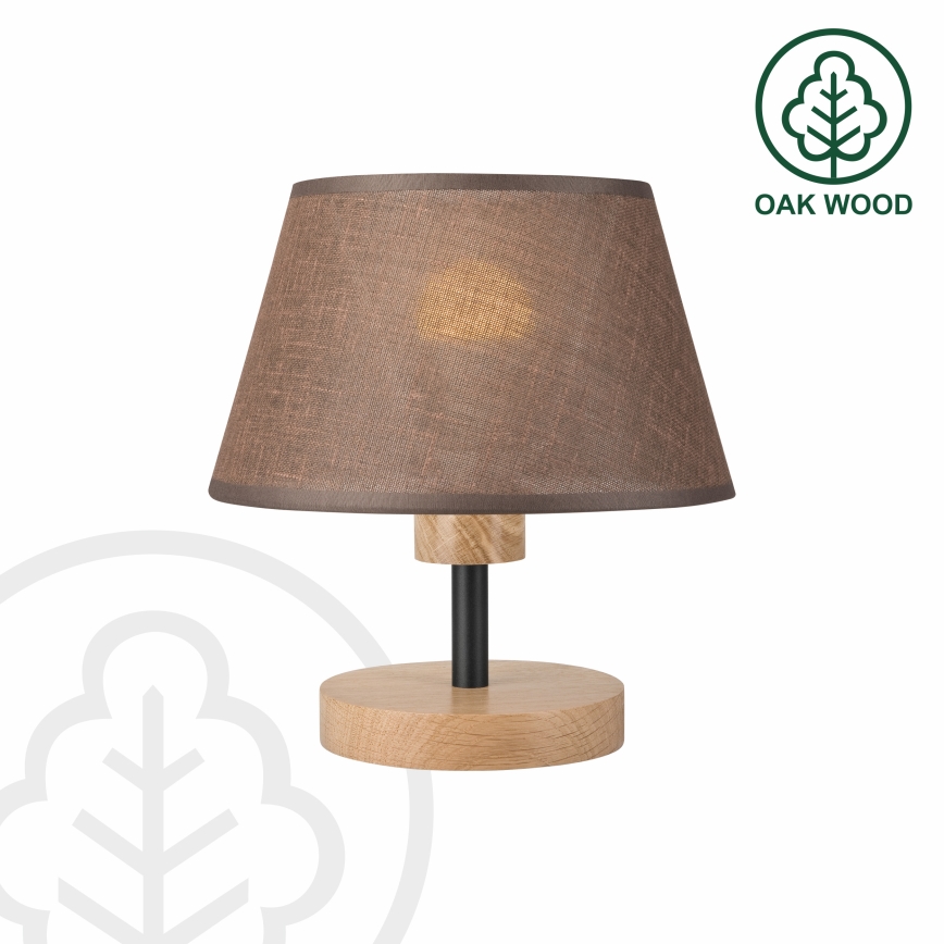 Brilagi - Stolná lampa ANTHONY 1xE27/60W/230V dub/hnedá