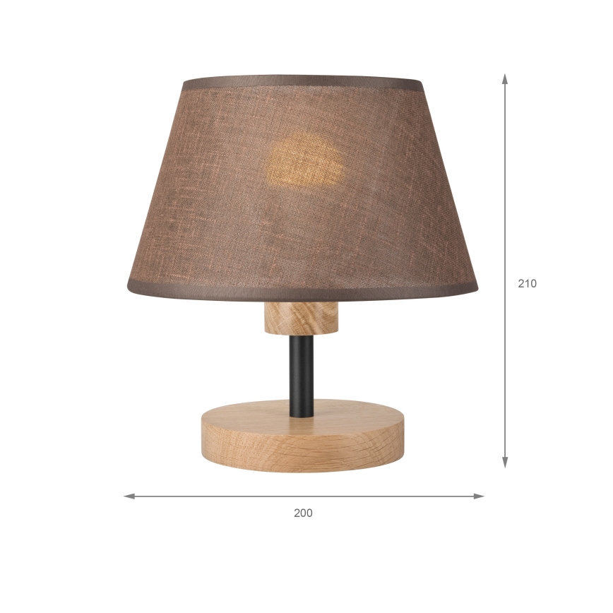 Brilagi - Stolná lampa ANTHONY 1xE27/60W/230V dub/hnedá