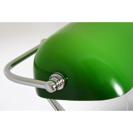 Brilagi - Stolná lampa BANK OFFICE 1xE27/60W/230V čierna/strieborná/zelená