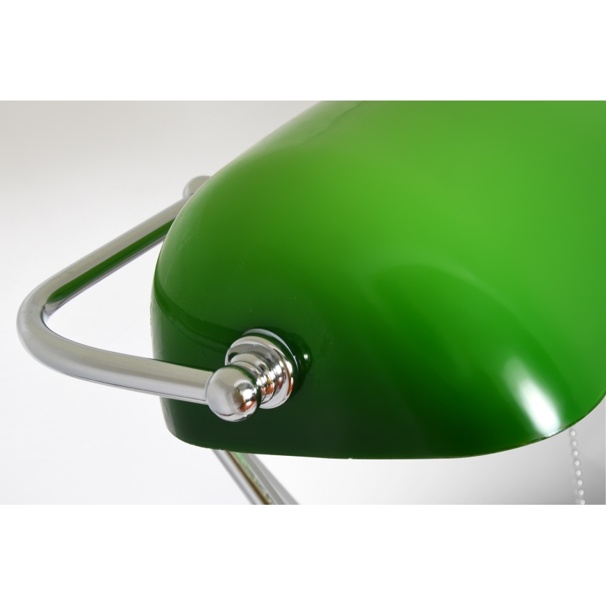 Brilagi - Stolná lampa BANK OFFICE 1xE27/60W/230V čierna/strieborná/zelená