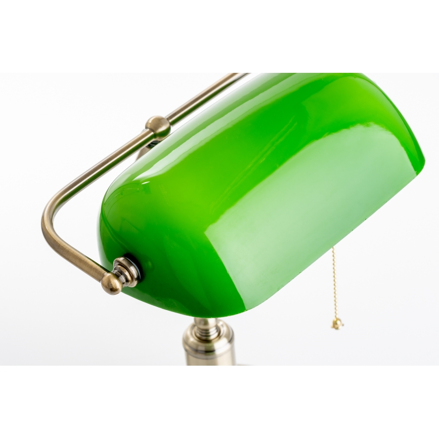 Brilagi - Stolná lampa BANK OFFICE 1xE27/60W/230V mosadz/zelená