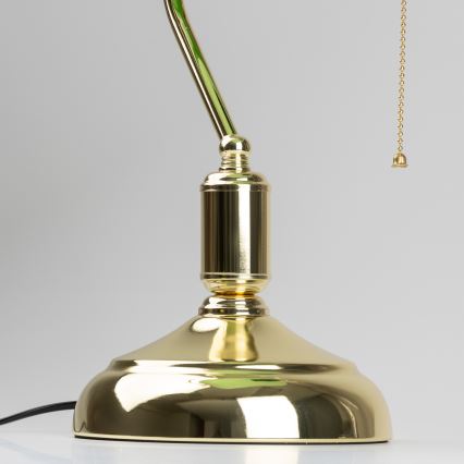 Brilagi - Stolná lampa BANK OFFICE 1xE27/60W/230V zlatá/zelená