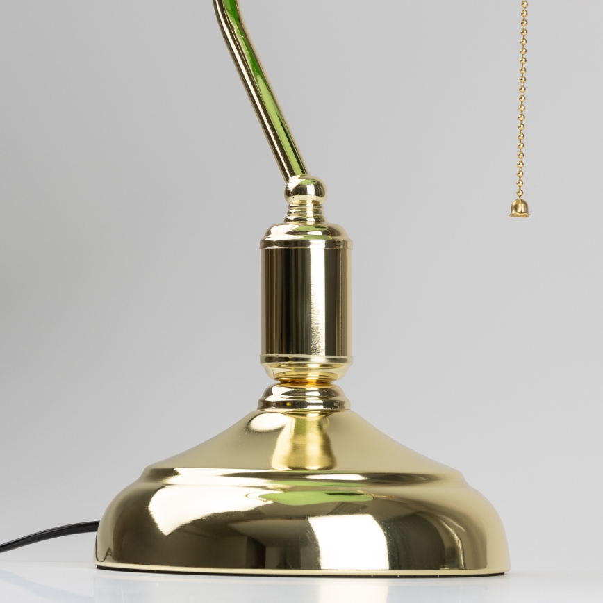 Brilagi - Stolná lampa BANK OFFICE 1xE27/60W/230V zlatá/zelená